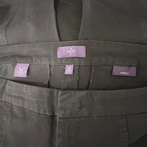 NYDJ Ankle Jeans Black Size 14 - Picture 3 of 5